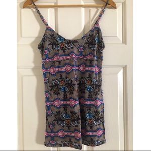 Free People - Gray Patterned Tank Top (M)